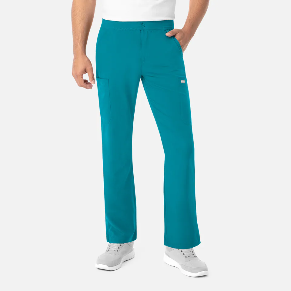 Men's Fly Front Cargo Pant in Teal